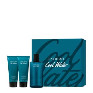 COOL WATER MEN EDT 125ML & SHOWER GEL 75ML & AFTER SHAVE BALM 75ML SET                                                                  