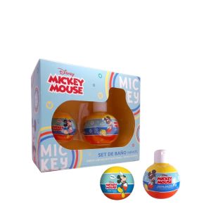 MICKEY SET DE BAÑO INFANTIL: JABON LÍQUIDO ANTIBACTERIAL & BOMBA DE BAÑO