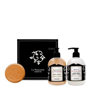 ENERGÍA DE NARANJA Y CANELA JABÓN & JABÓN LÍQUIDO & CREMA MANOS Y CUERPO SET