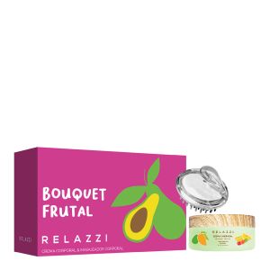 BOUQUET FRUTAL CREMA CORPORAL 190GR & MASAJEADOR CORPORAL SET