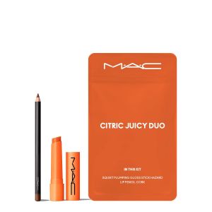CITRIC JUICY DUO: SQUIRT PLUMPING GLOSS STICK HAZARD & LIP PENCIL CORK SET