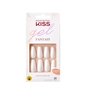 GEL FANTASY SCULPTED GLUE-ON NAILS 28 NAILS - TRUE COLOR