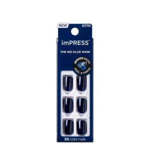 COLOR PRESS-ON NAILS 30 NAILS - NEVER TOO NAVY