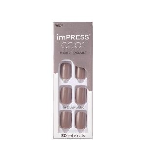 COLOR PRESS-ON NAILS 30 NAILS - TAUPE PRIZE