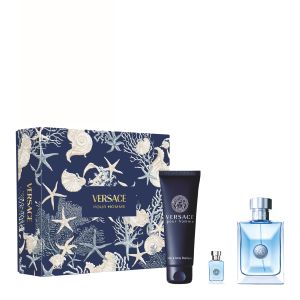 VERSACE POUR HOMME EDT 100ML & SHOWER GEL 150ML & MINI TALLA 5ML SET