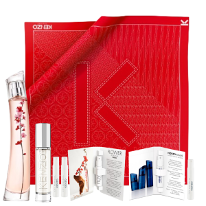 FLOWER BY KENZO IKEBANA EDP 75 ML + PAÑUELO + TRAVEL SIZE + SET DE MUESTRAS DE REGALO 