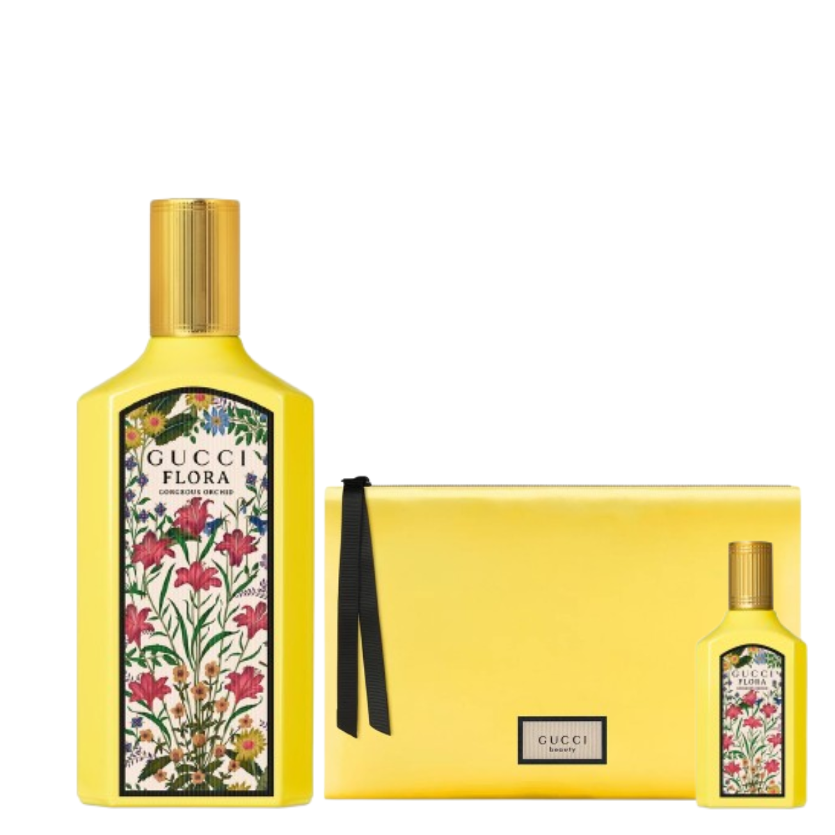 FLORA GORGEOUS ORCHID EDP 100ML RECARGABLE + POUCH + MINI TALLA DE REGALO