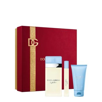 LIGHT BLUE POUR FEMME EDT 100ML & BODY LOTION 50ML & TRAVEL SIZE 10ML SET