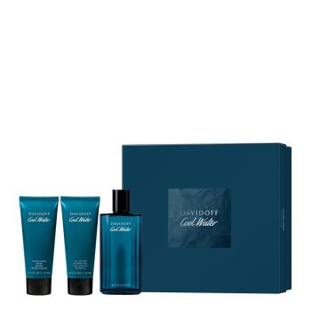 COOL WATER MEN EDT 125ML & SHOWER GEL 75ML & AFTER SHAVE BALM 75ML SET