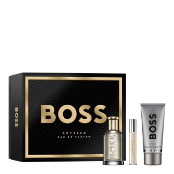 BOSS BOTTLED MEN EDP 100ML & SHOWER GEL 100ML & TRAVEL SIZE 10ML SET