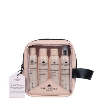 SPORT WOMEN KIT: SHAMPOO & ACONDICIONADOR & PROTECTOR TERMICO & GEL CORPORAL SET