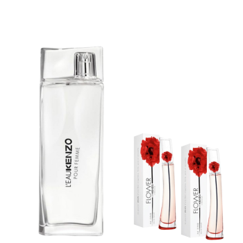 L'EAU KENZO POUR FEMME EDT 100ML + DOS TRAVEL SIZE DE REGALO