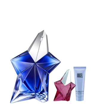 ANGEL STELLAR EDP 100ML RECARGABLE + BODY LOTION + MINI TALLA DE REGALO