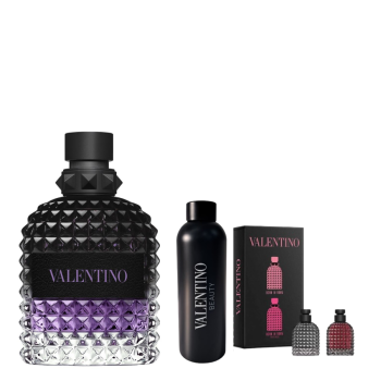 BORN IN ROMA PURPLE MELANCHOLIA MEN EDT 100ML + BOTELLA + SET DE TRAVEL SIZE DE REGALO 