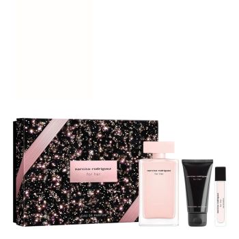 FOR HER EDP 100ML & BODY LOTION 50ML & TRAVEL SIZE 10ML SET