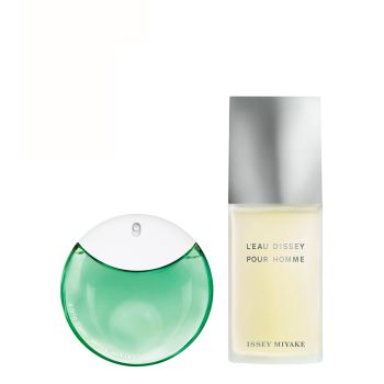 A DROP D'ISSEY ESSENTIELLE WOMAN EDP 90ML & L'EAU D'ISSEY MEN EDT 125ML COMBO