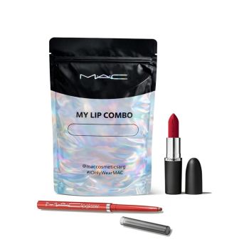TOTALLY RED LIP KIT: MACXIMAL LIPSTICK & LIPGLAZER LINER SET