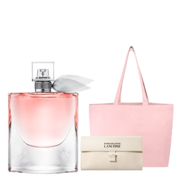 LA VIE EST BELLE EDP 75ML RECARGABLE + SET TOTEBAG & POUCH  DE REGALO