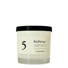 VELA DE SOJA HISTORIAS 5 ROSA BÚLGARA, PERAS, VAINILLA Y ALMIZCLE 200G