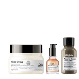 METAL DETOX MASCARA 250ML & OLEO 50ML COMBO + TALLA 100ML DE REGALO 