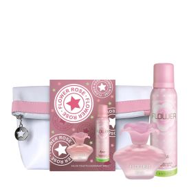 FLOWER ROSE EDT 40ML & DESODORANTE 123ML & NECESER SET