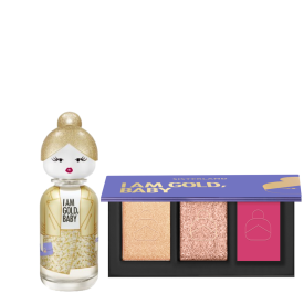 SISTERLAND GOLDEN VANILLA EDP 80ML + PALETA DE BLUSH E ILUMINADOR DE REGALO