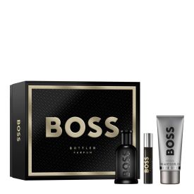 BOSS BOTTLED PARFUM 100ML & TRAVEL SIZE 10ML & SHOWER GEL 100ML SET