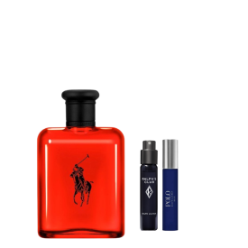POLO RED EDT 75ML +  SET DE TRAVEL SIZE DE REGALO 