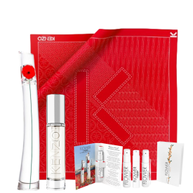FLOWER BY KENZO EDP 100ML RECARGABLE + TRAVEL SIZE + PAÑIUELO + SET DE MUESTRAS DE REGALO  