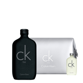 CK BE EDT 200ML  + POUCH + MINITALLA DE REGALO 