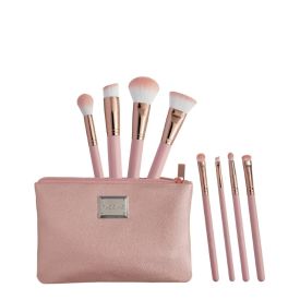 MAKE UP BROCHAS SET X8 PINK GOLD