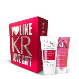 LOVE GIFT RED – CREMA PARA MANOS Y UÑAS HIDRATANTE & GEL EFOLIANTE SUAVE SET