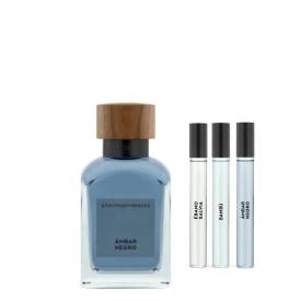 ÁMBAR NEGRO EDP 120ML + TRES TRAVEL SIZE DE REGALO 