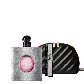 BLACK OPIUM GLITTER EDP 90ML + TRAVEL SIZE + POUCH DE REGALO 