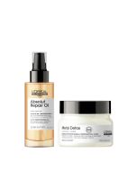 COMBO SERIE EXPERT METAL DETOX MÁSCARA PROTECTORA 250ML & ABSOLUT REPAIR ACEITE MULTI-BENEFICIO 90ML