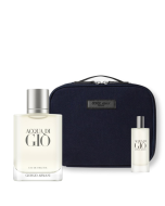 ACQUA DI GIO EDT 100ML RECARGABLE + POUCH + TRAVEL SIZE DE REGALO 
