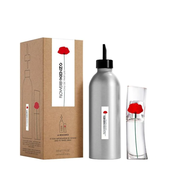 FLOWER BY KENZO LA RESSOURCE EDP 200ML RECARGA FRASCO RECARGABLE 15ML