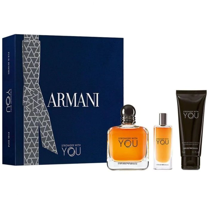 Armani stronger with hot sale you set