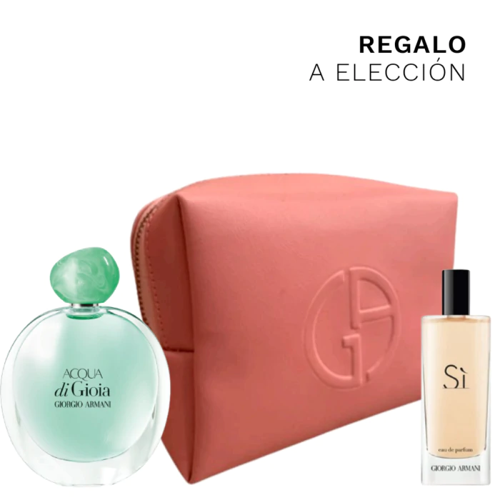 Parfumerie ACQUA DI GIOIA EDP 100ML POUCH O PERFUMERO DE 15ML